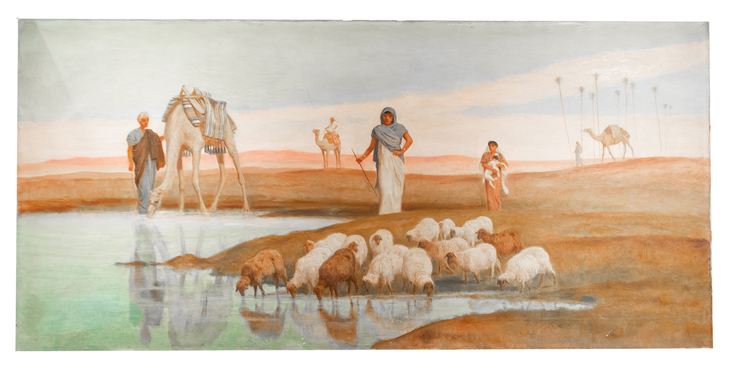 "A Pool at the Edge of the Desert" - Frederick Goodall R.A. image 0