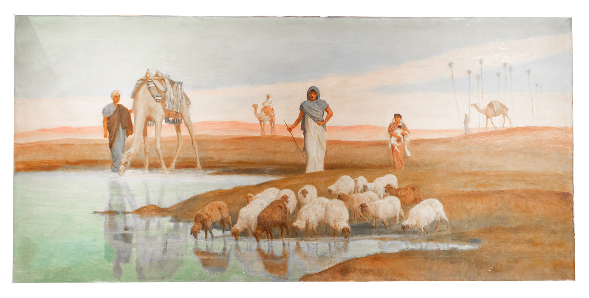 "A Pool at the Edge of the Desert" - Frederick Goodall R.A. image 0