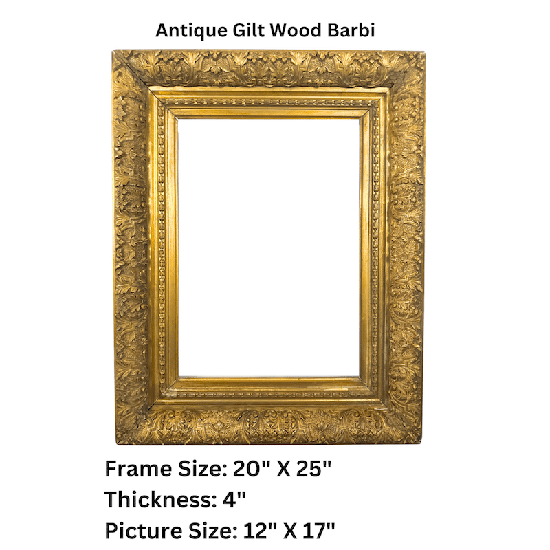 1860's Antique American Gilt Wood Barbizon Frame - Measurements