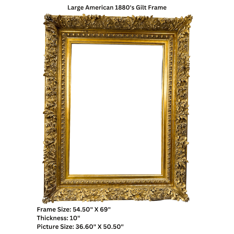 1880's Large American Gilt Antique Frame - Measurements