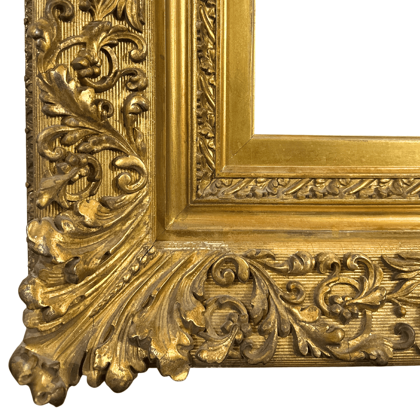 18th Century Antique Frame Antique Gilt Barbizon Frame - Lower Left Corner Detail