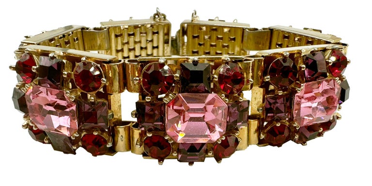1950's Rare Austrian Crystal Collectible Bracelet, closed
