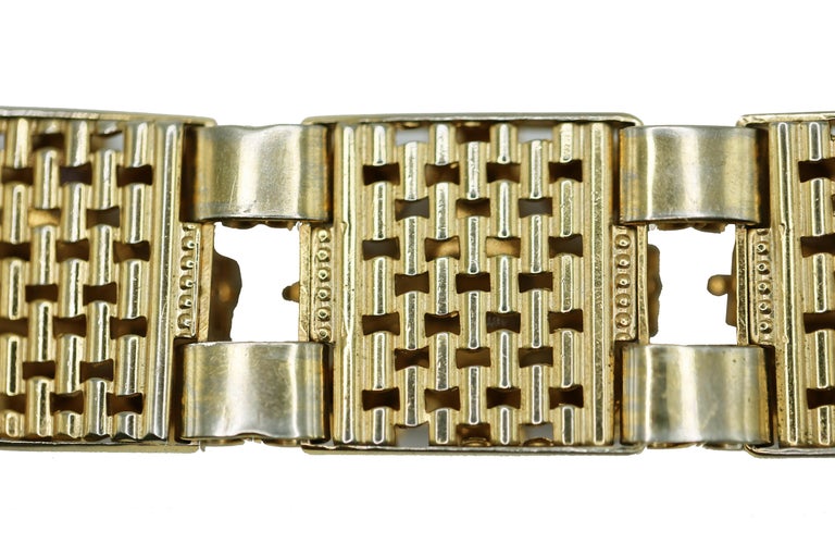 1950's Rare Austrian Crystal Collectible Bracelet, link detail, rear