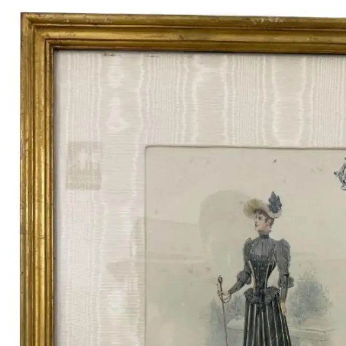 Gaillard, Lecomte, and Cie - Parisian Fashion Trade Hand Painted Catalogue Print Circa 1900