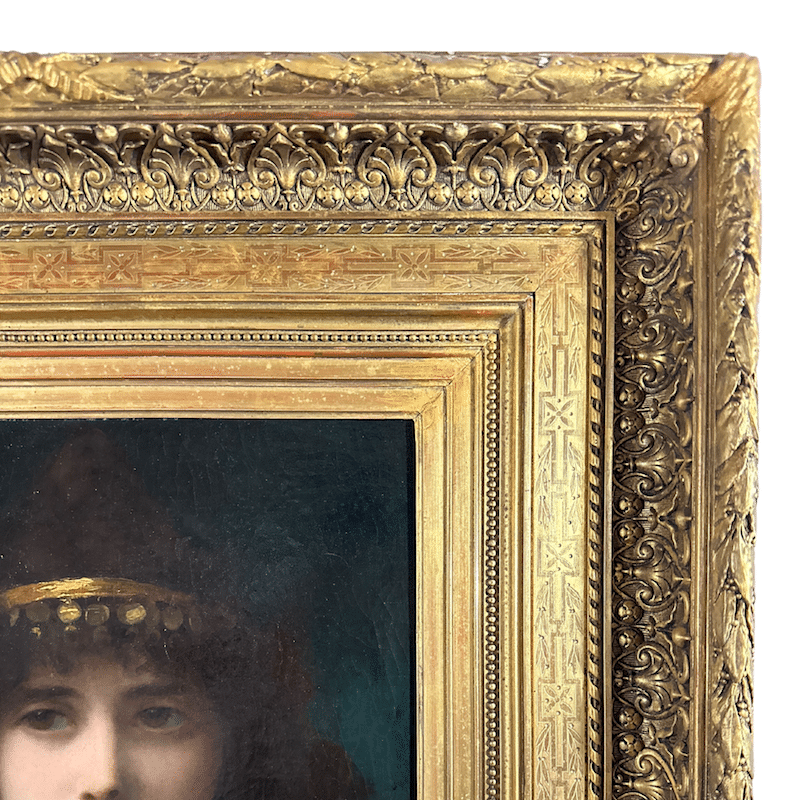 “Gypsy Portrait” Angelo Asti, oil on canvas, 20x13.5" Signed image 4