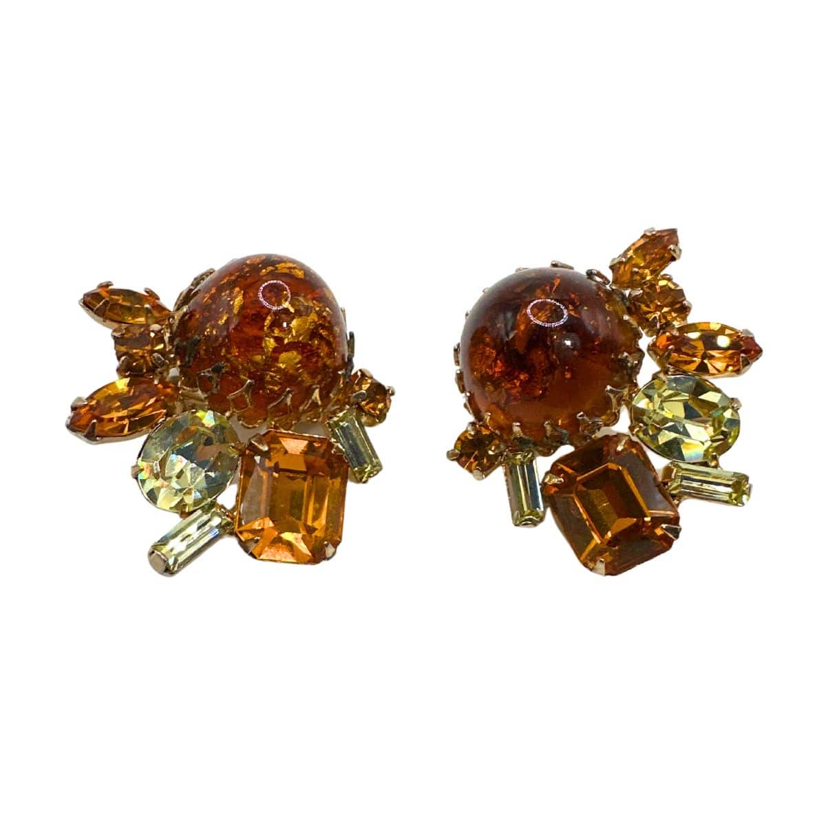 Vintage Ann Vein Confetti Multi-Color Multi-Shape Cut Glass Earrings image 6