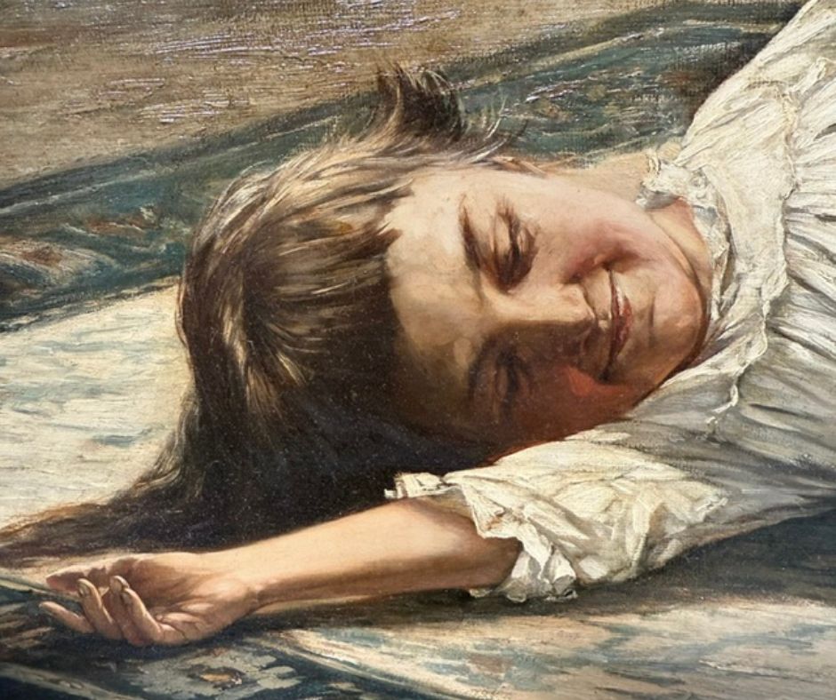 Playful Moment – Girl and Kitten by Robert Koehler (Signed)