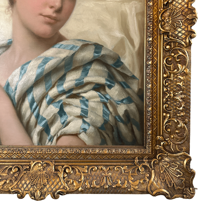 "An Italian Beauty" by Tito Conti - Frame Detail - Lower Right