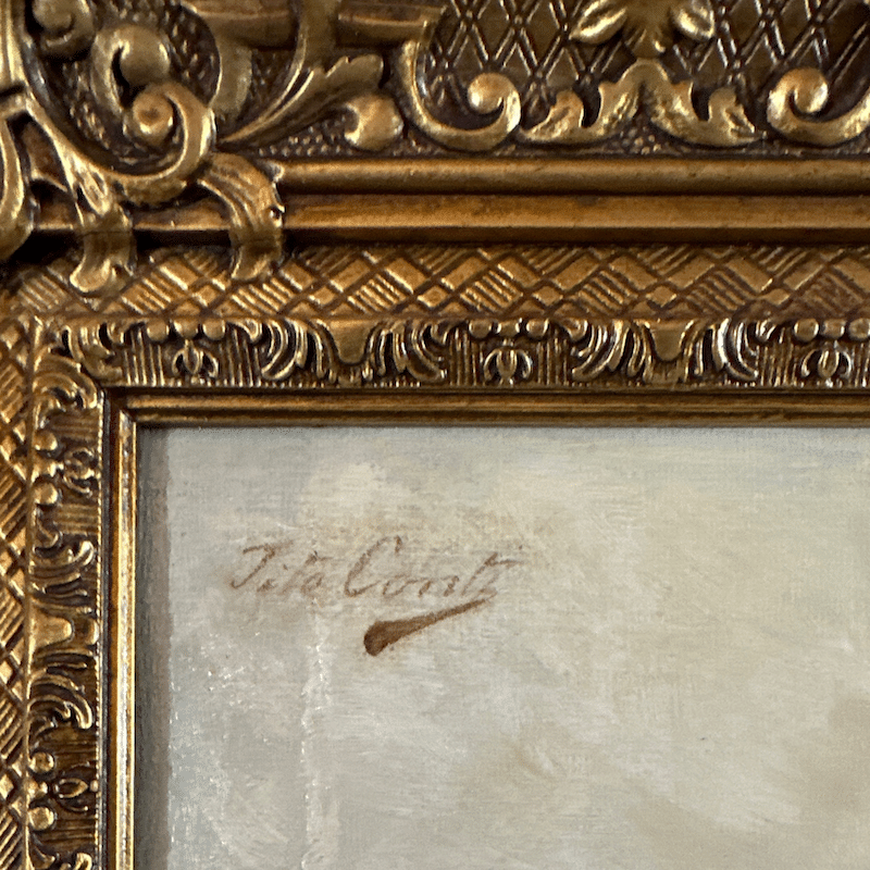 "An Italian Beauty" by Tito Conti - Signature Detail