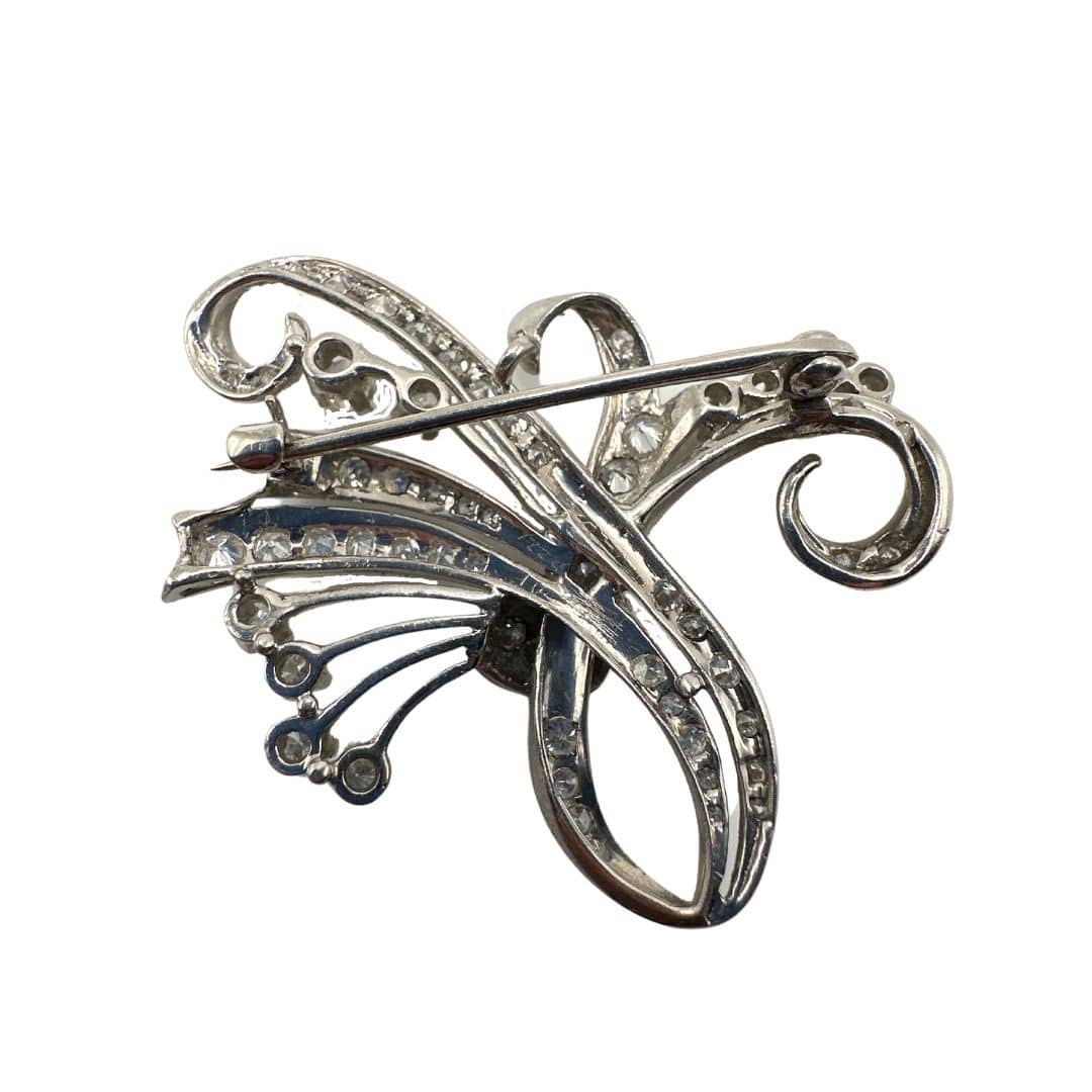 Antique Gold and Diamond Brooch - Separated - Rear Detail