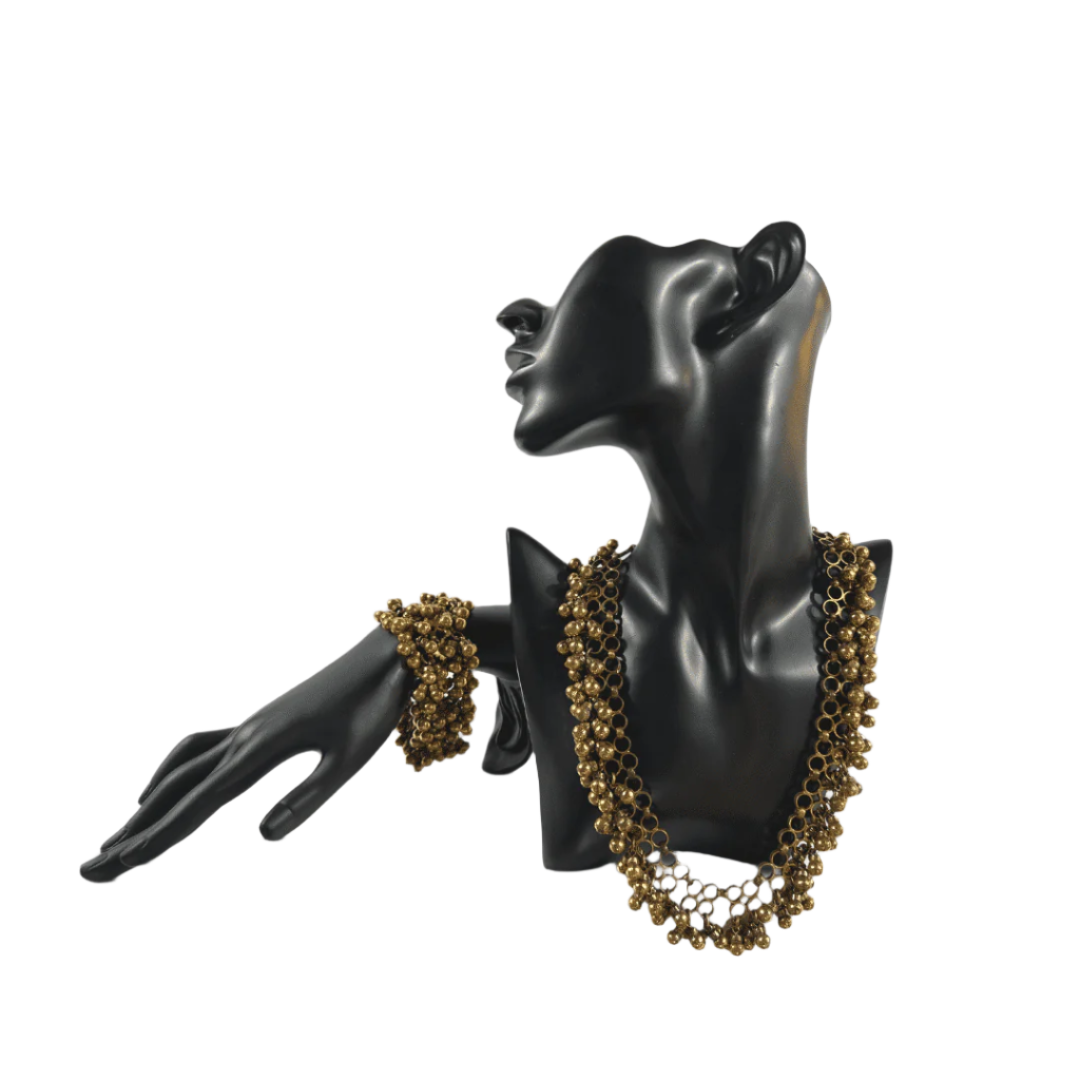 Art Revival Necklace and Bracelet Set - on Mannequin