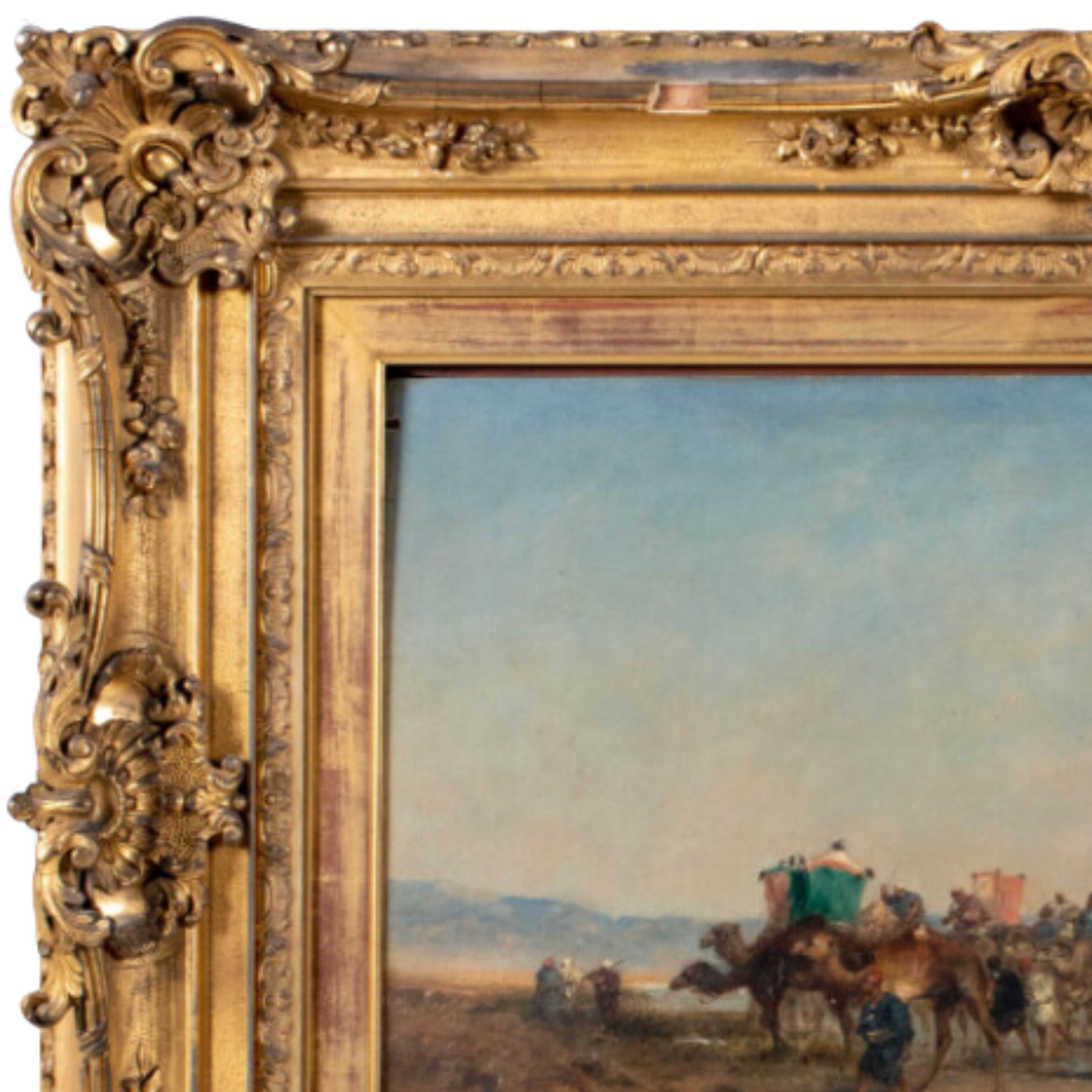 'Caravanne' by Narcisse Berchère - Frame Detail - Upper Left