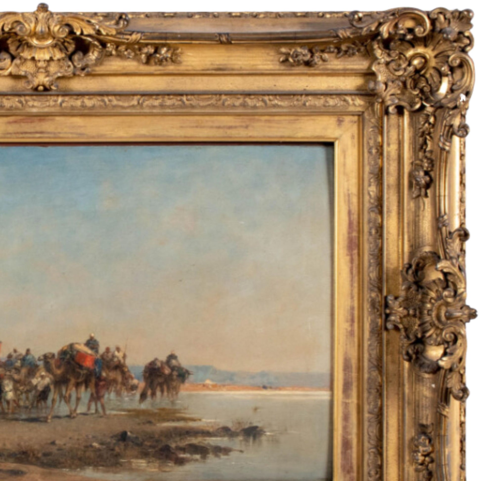 'Caravanne' by Narcisse Berchère - Frame Detail - Upper Right