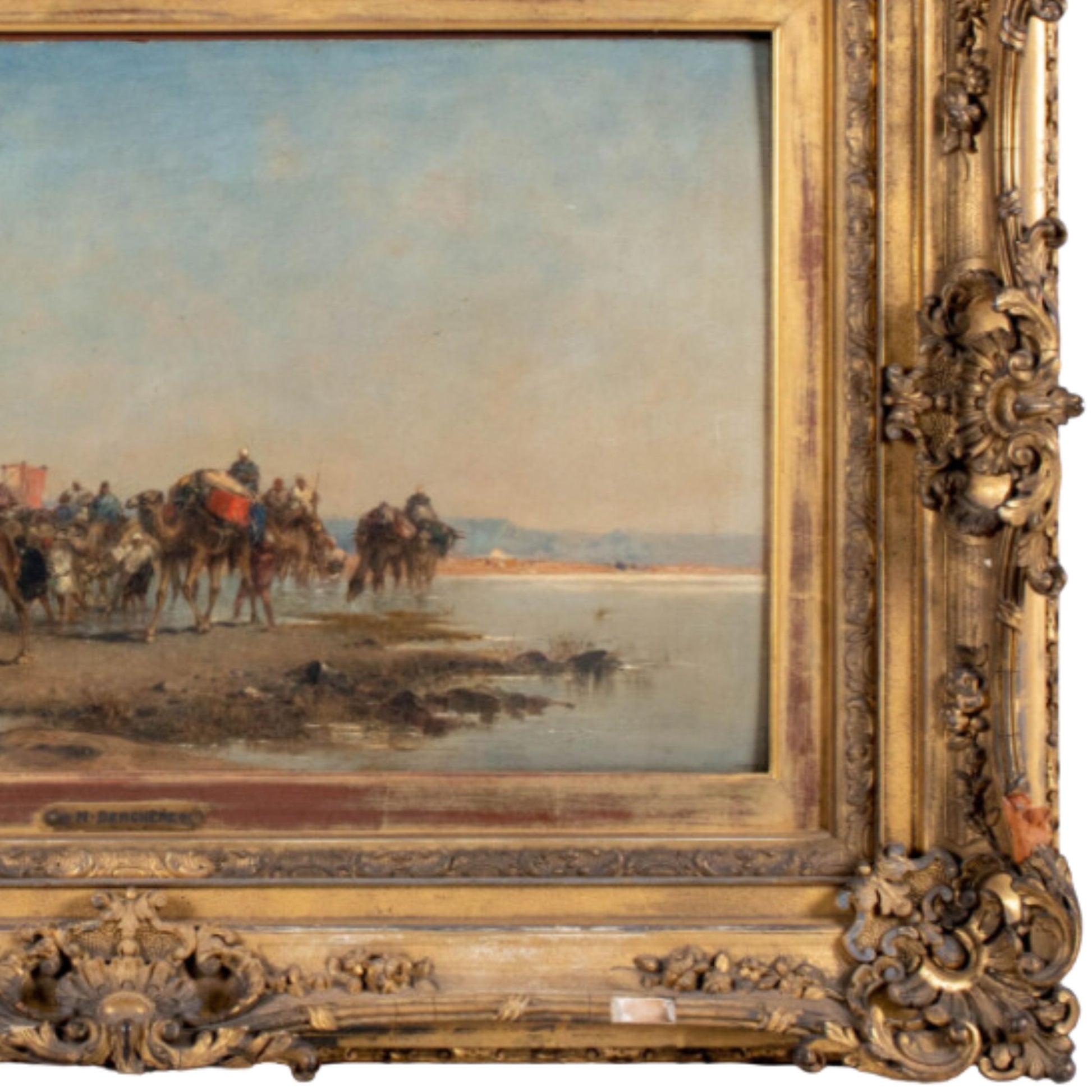 'Caravanne' by Narcisse Berchère - Frame Detail - Lower Right
