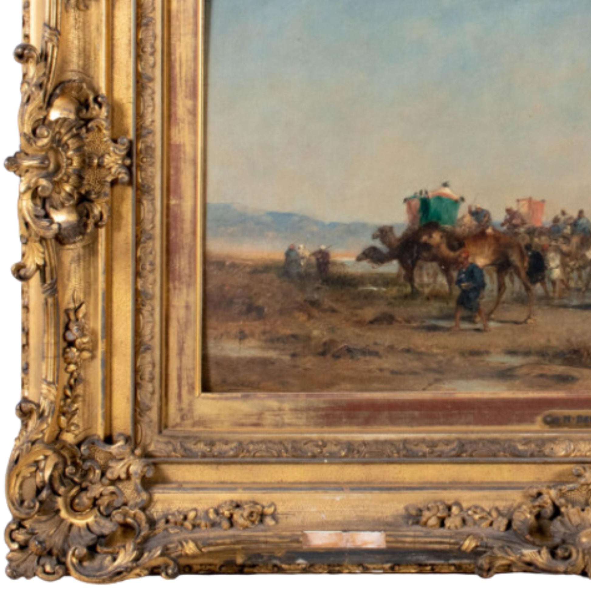 'Caravanne' by Narcisse Berchère - Frame Detail - Lower Left