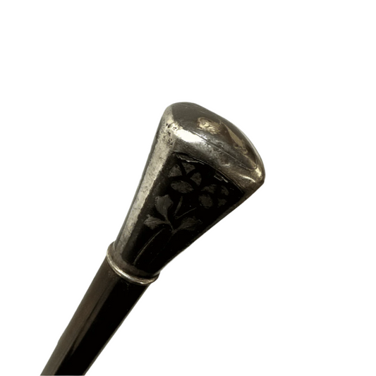 Elegant Antique Knob Handle Unique Silver  Walking Stick Cane - Main image
