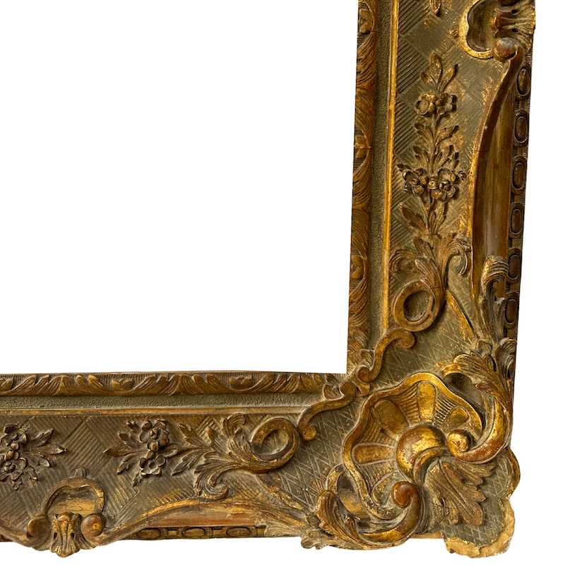 French 19th century Carved Large Antique Frame - Lower Right Detail