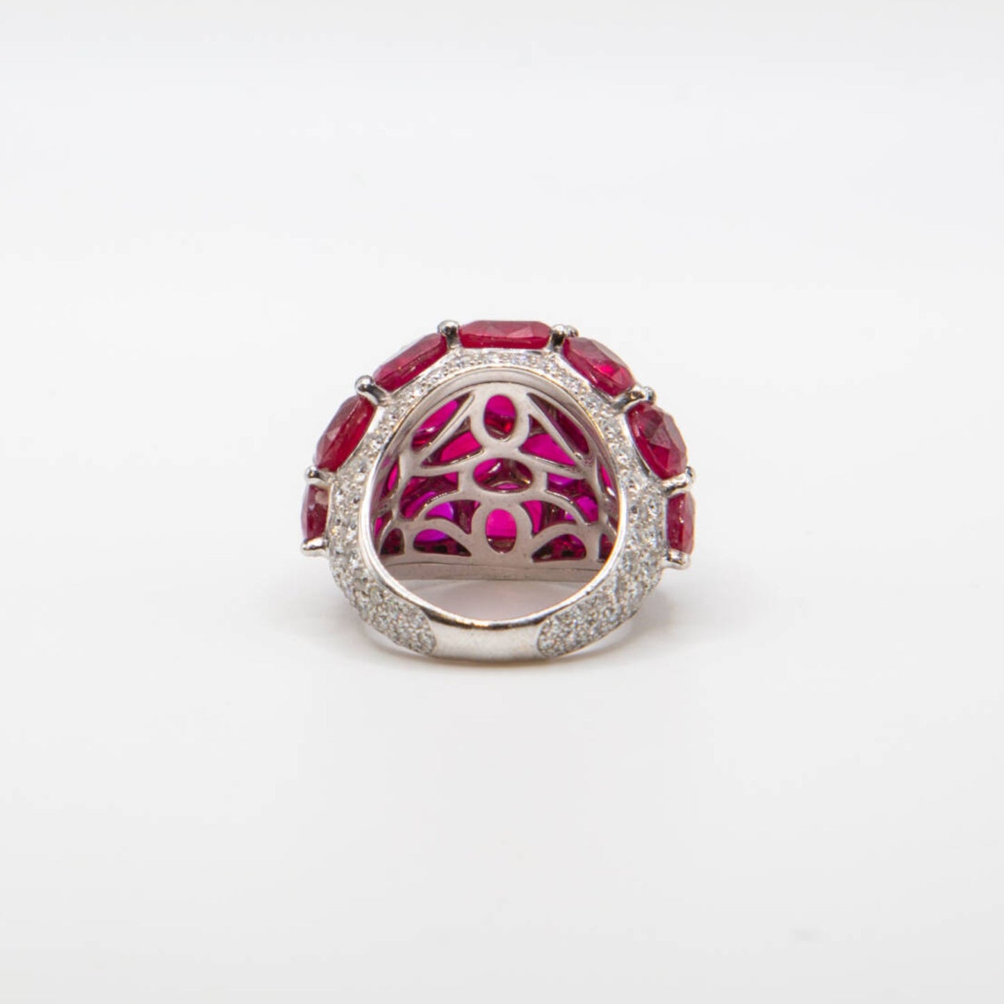 Graff Ruby, Diamond, and Platinum Ring - Rear View