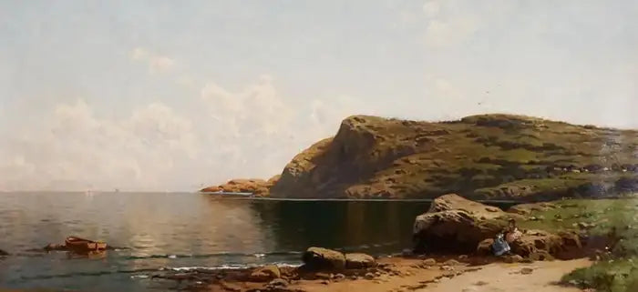 Alfred Thompson Bricher "Summer at the Seashore" Oil on canvas, circa 1880
