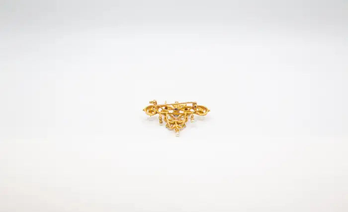 Antique 18k Yellow Gold Art Nouveau Brooch Circa 1900