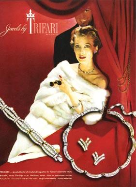 Vintage Jewelry ad from Trifari
