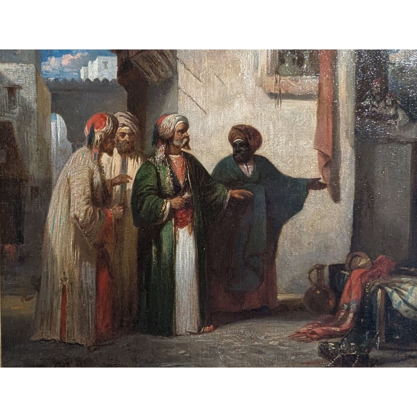 "Scene de Souk" by Alexandre Gabriel Decamps - Composition Detail