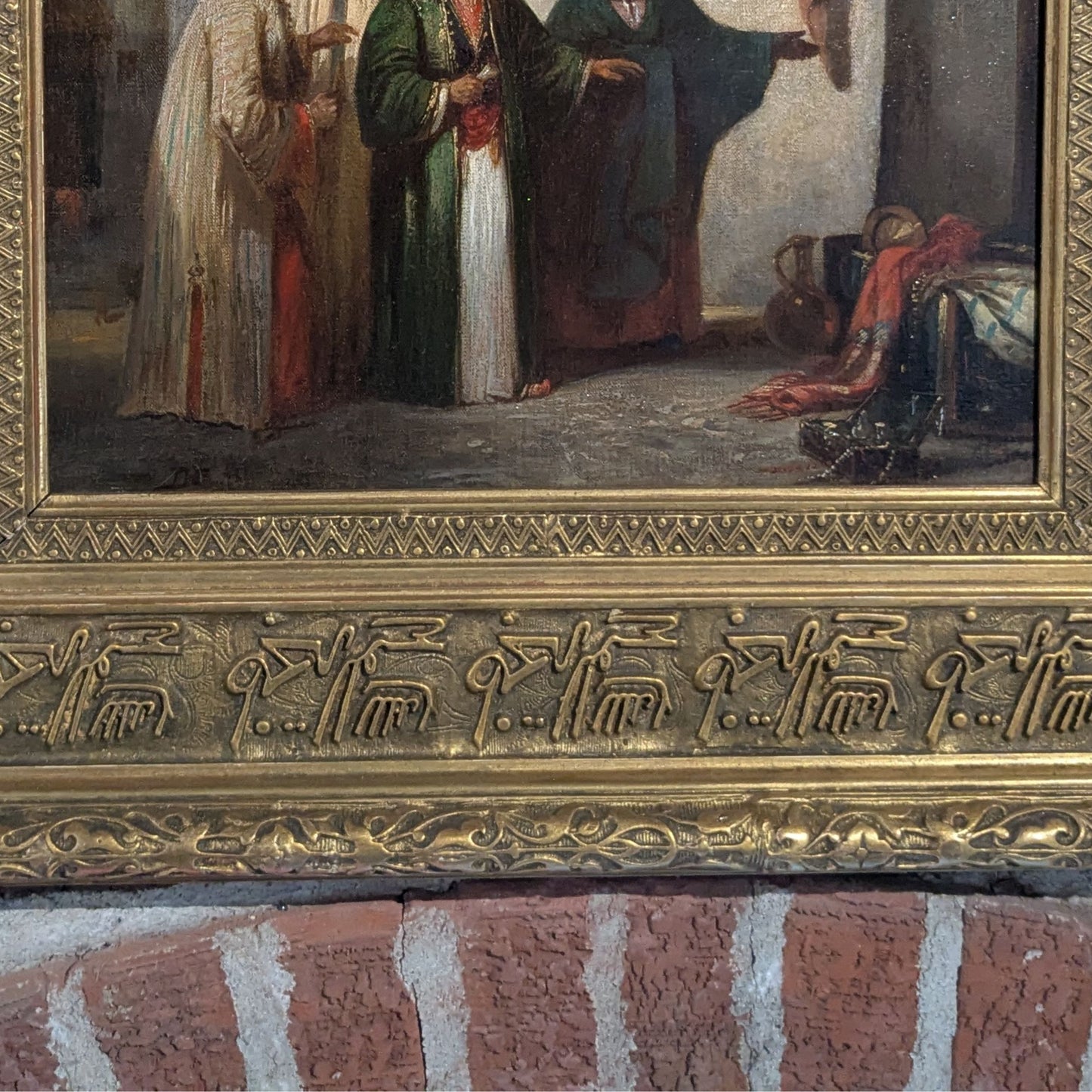 "Scene de Souk" by Alexandre Gabriel Decamps - Frame Detail