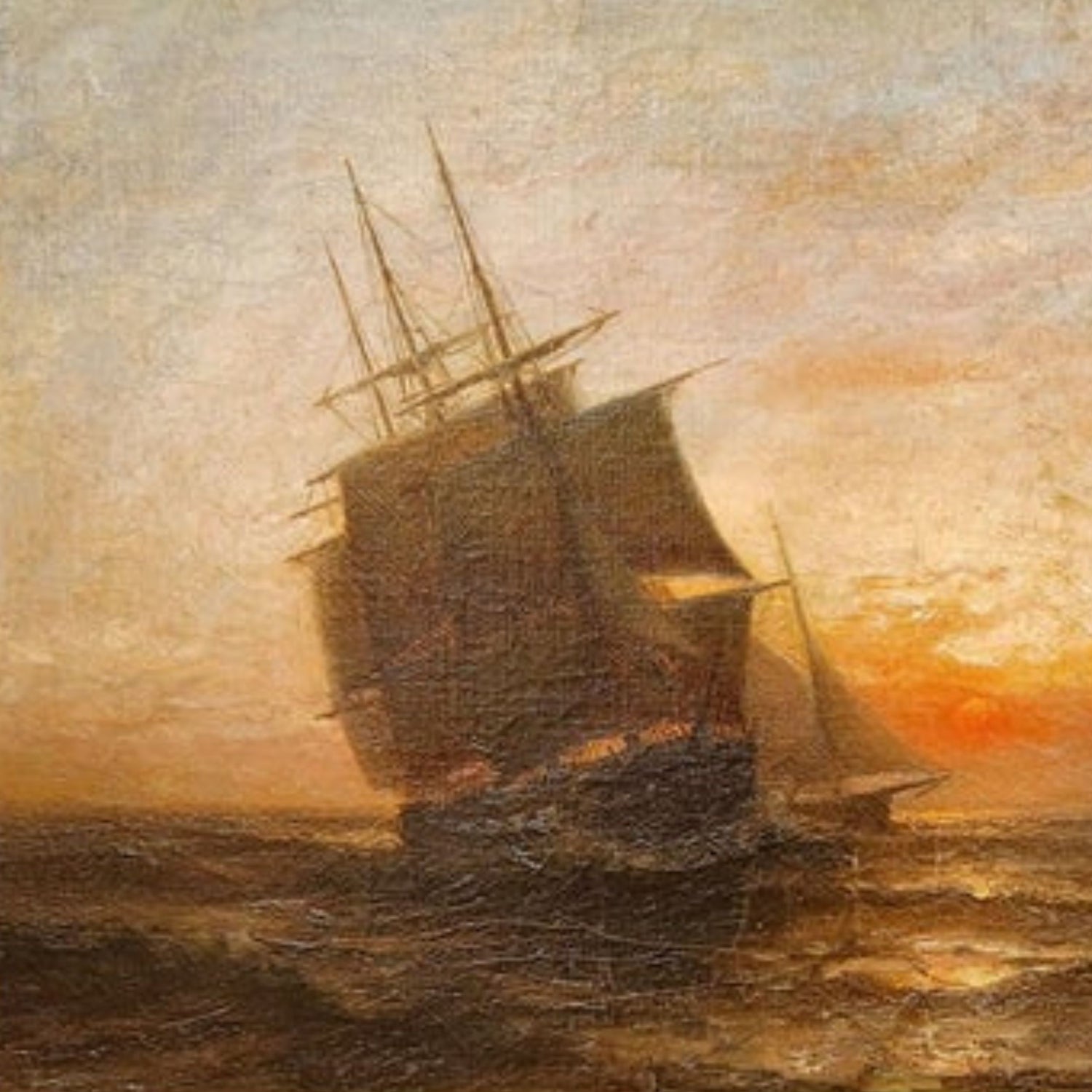 "Ships at Sunset" by Otis S. Weber - Subject Detail