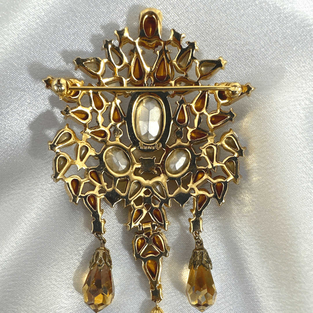 Trifari Gold-tone Brooch - Rear Detail