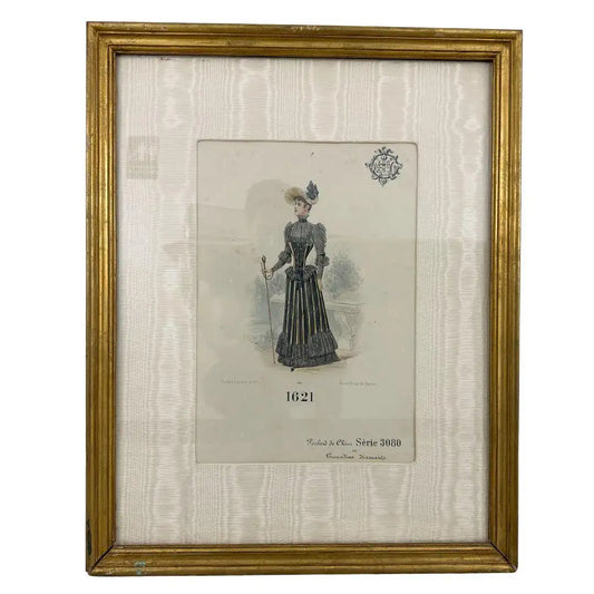 Gaillard, Lecomte, and Cie - Parisian Fashion Trade Hand Painted Catalogue Print Circa 1900
