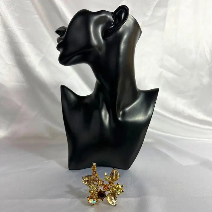 Austria Signed Multi-Color Glass and Rhinestone Vintage Fashion Brooch