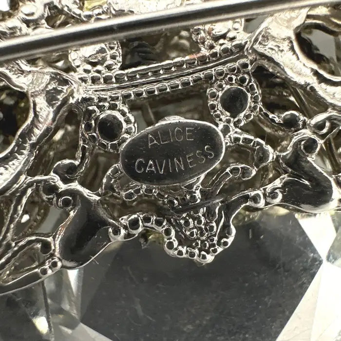 Signed Alice Caviness Fashion Brooch Beautiful Vintage Stunning Glass Brooch