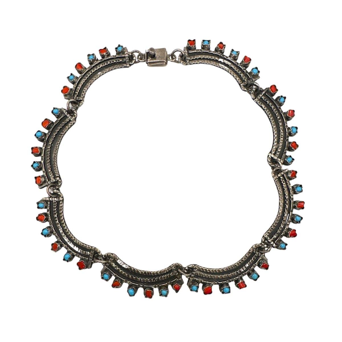 Vintage Sterling Silver Turquoise Necklace