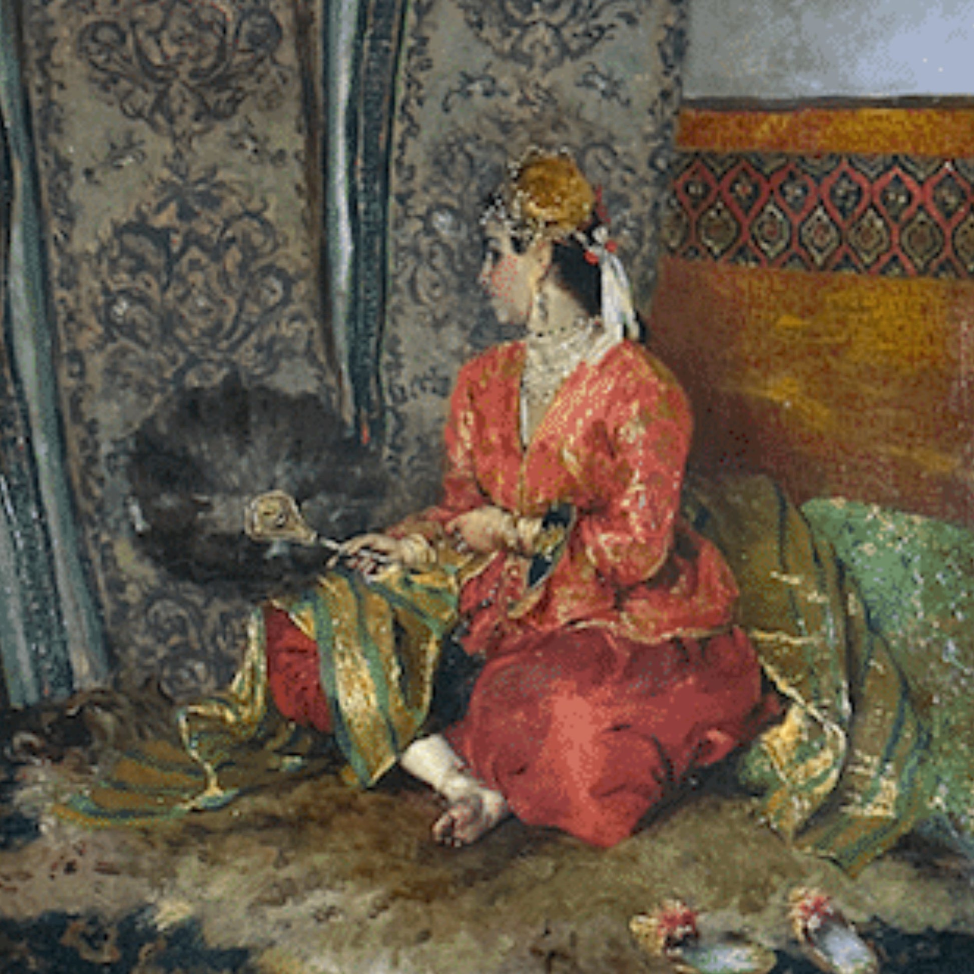 "Waiting on his Arrival" by Ferdinand Victor Leon Roybet - Subject Detail