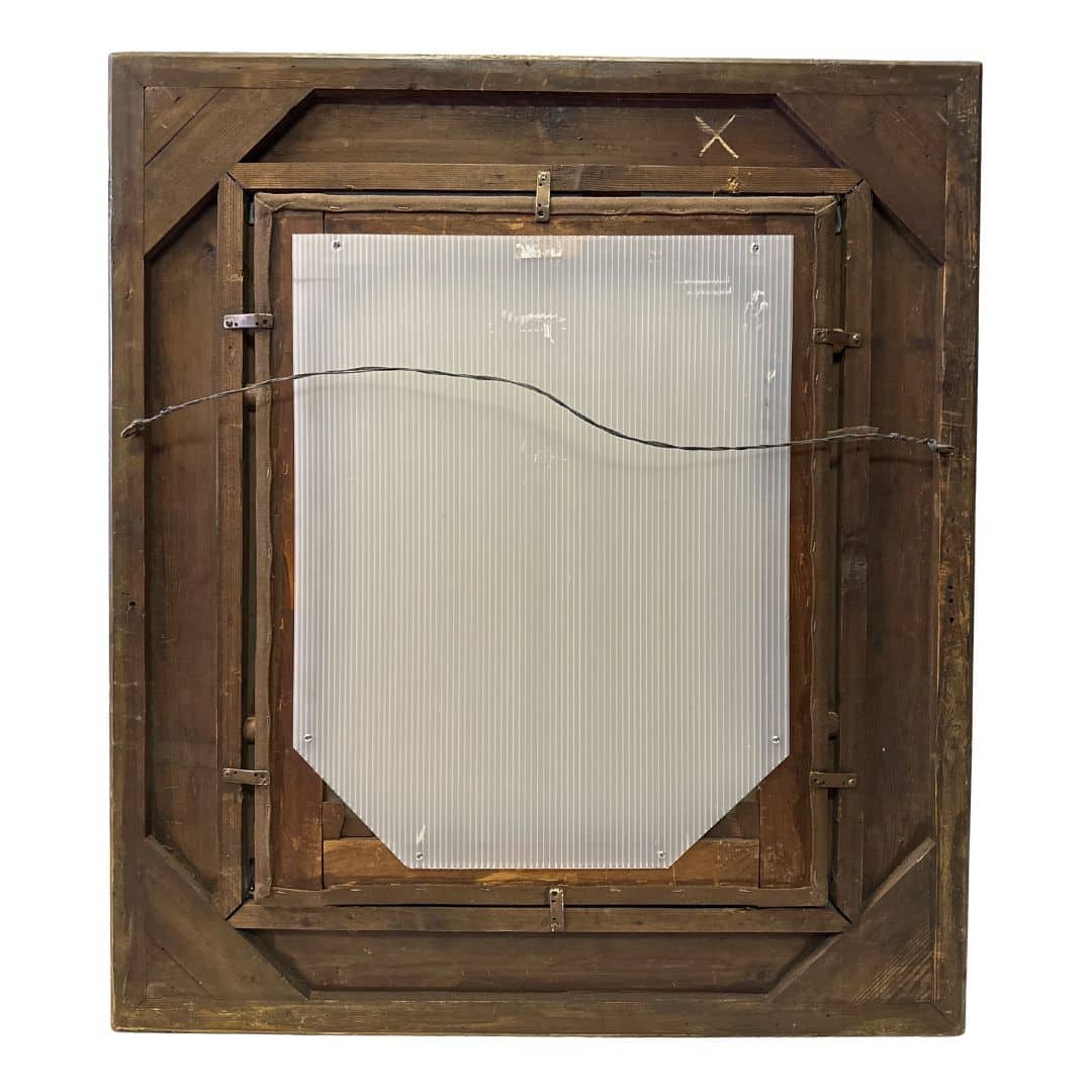 "Spring at Window" Felix Schlesinger, Watercolor on paper Signed and dated 1858 , 26.25 x 21.25″ image 10
