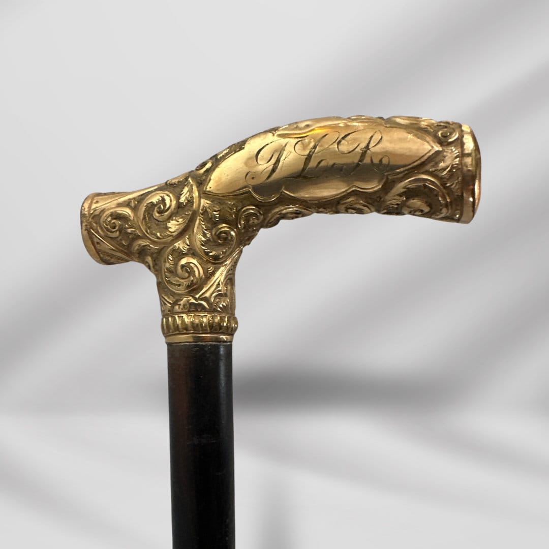 Unique Gold Plated Antique Walking Stick For Cane Men 1800C