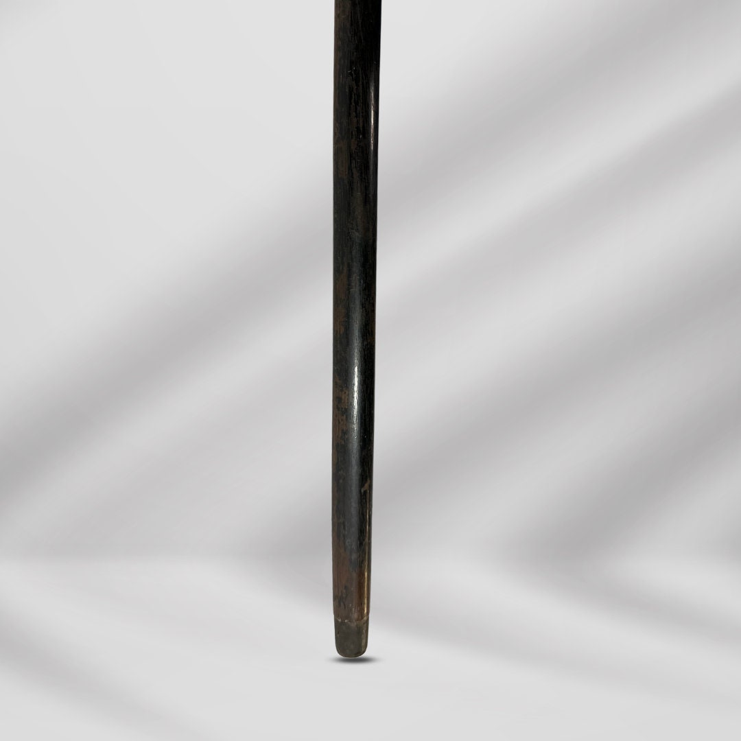 Carved Gold Plate Knob Handle Unique Elegant Antique Walking Stick Cane Black