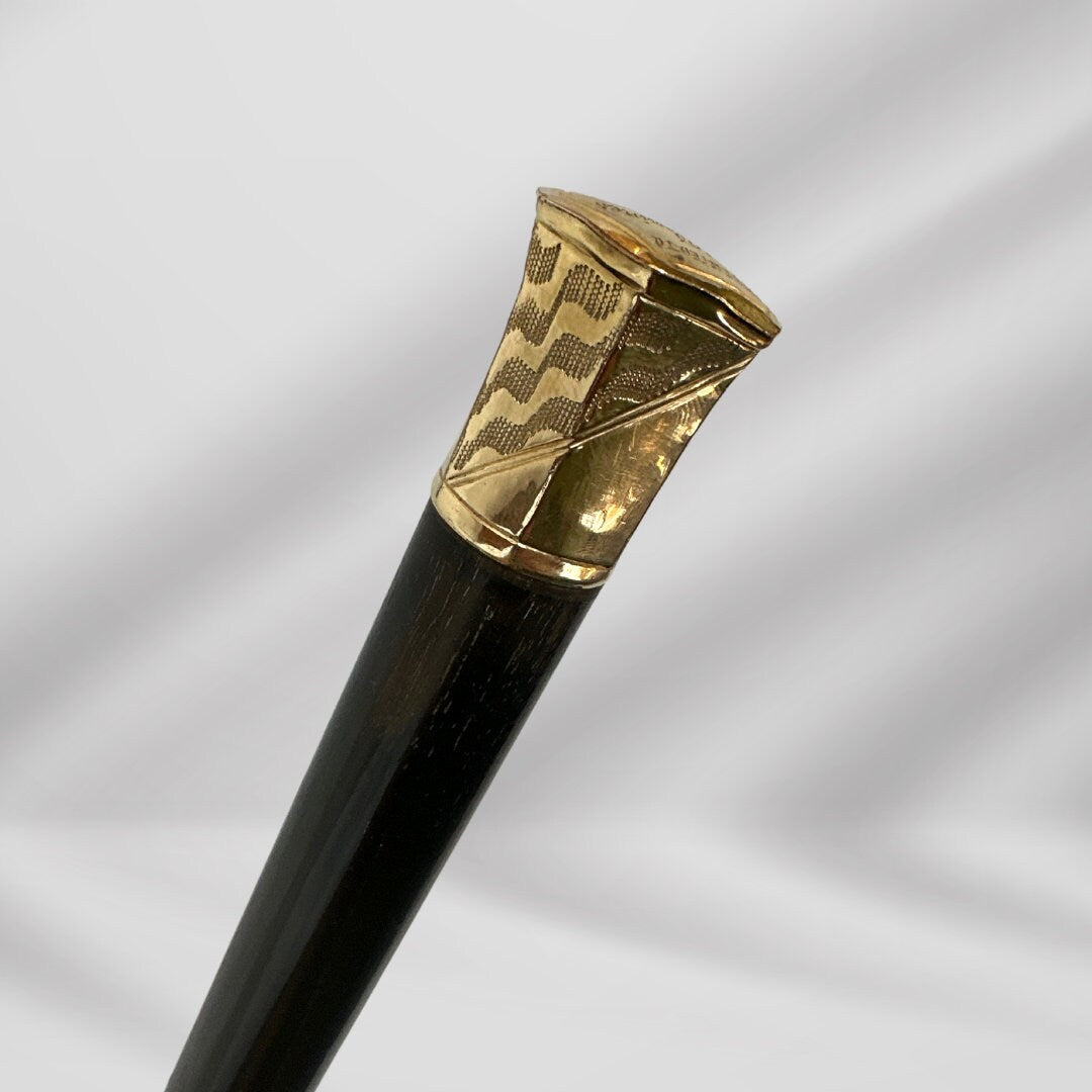 Antique Gold Plate Knob Handle Best luxury Walking Stick Cane Black Color