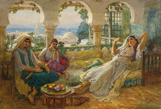 "On the Terrace" by Frederic Arthur Bridgman
