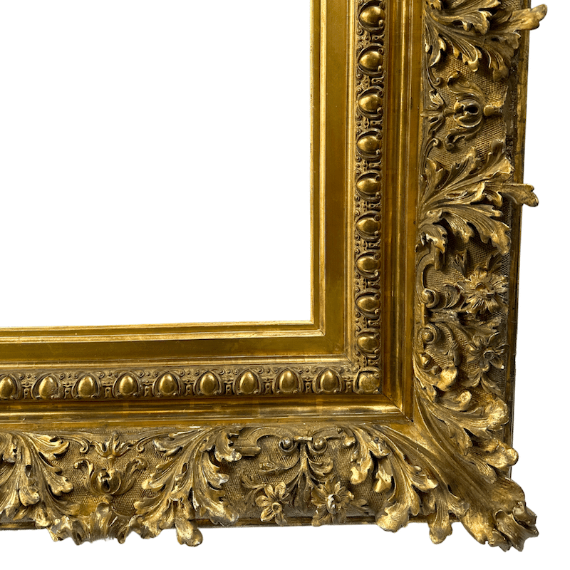 1880's Large American Gilt Antique Frame - Lower Right Corner Detail Image