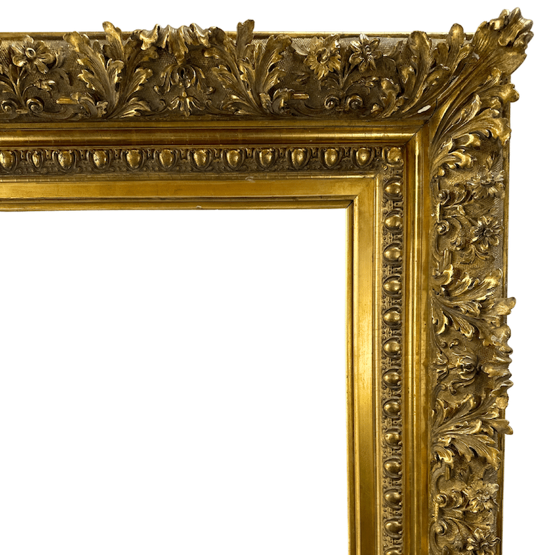 1880's Large American Gilt Antique Frame - Upper Right Corner Detail Image