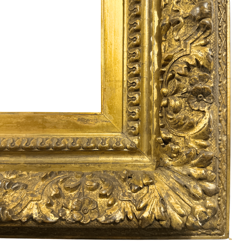 1880s Antique Frame - Barbizon School - Lower Right Corner Detail