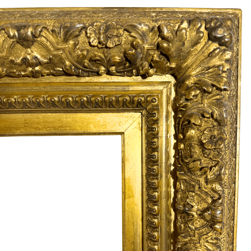 1880s Antique Frame - Barbizon School - Upper Right Corner Detail
