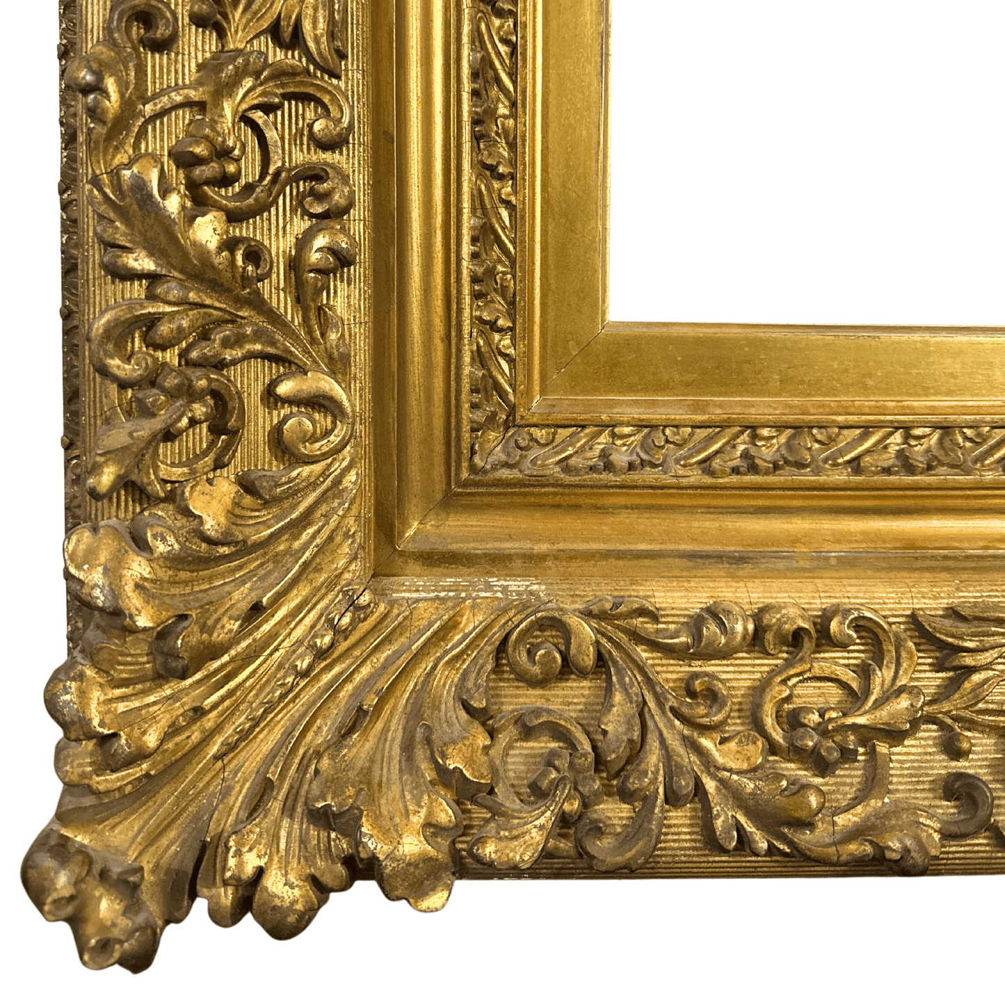 18th Century Antique Frame Antique Gilt Barbizon Frame - Lower Left Corner Detail