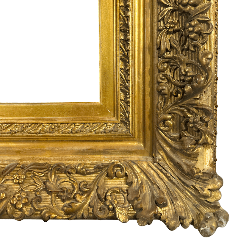 18th Century Antique Frame Antique Gilt Barbizon Frame - Lower Right Corner Detail