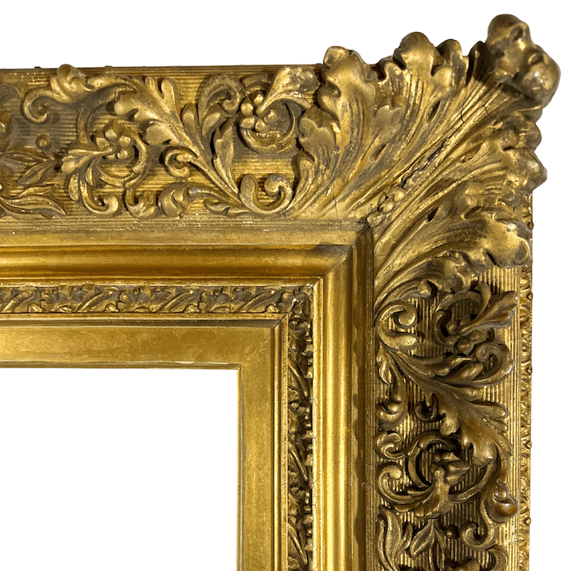 18th Century Antique Frame Antique Gilt Barbizon Frame - Upper Right Corner Detail