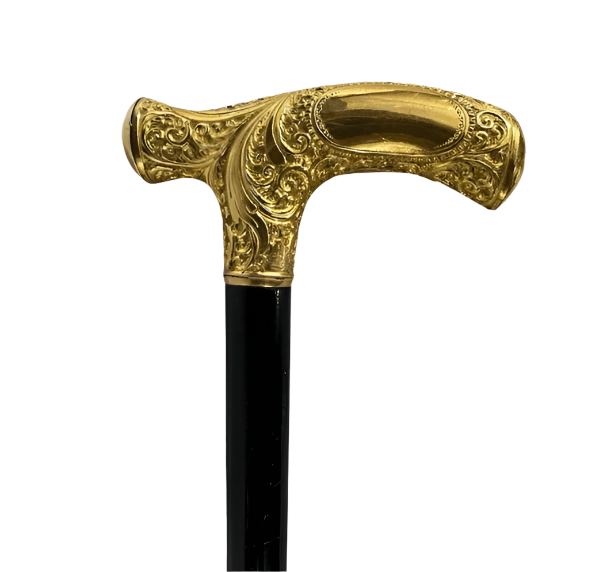 Fritz-Style Cane with Gold Plated Handle