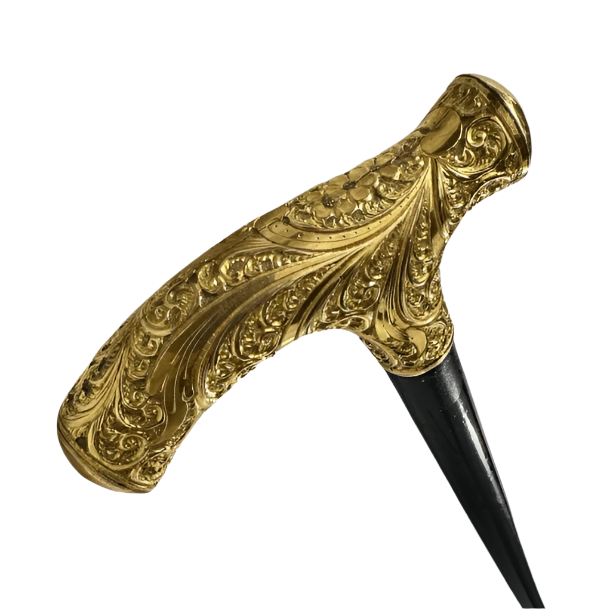 Fritz-Style Cane with Gold Plated Handle