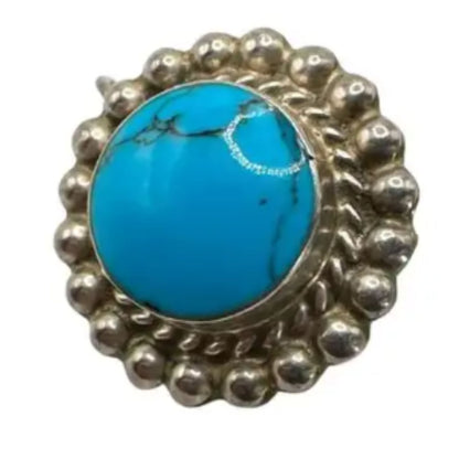 Mexican 925 Sterling Silver and Turquoise Clip on Earrings