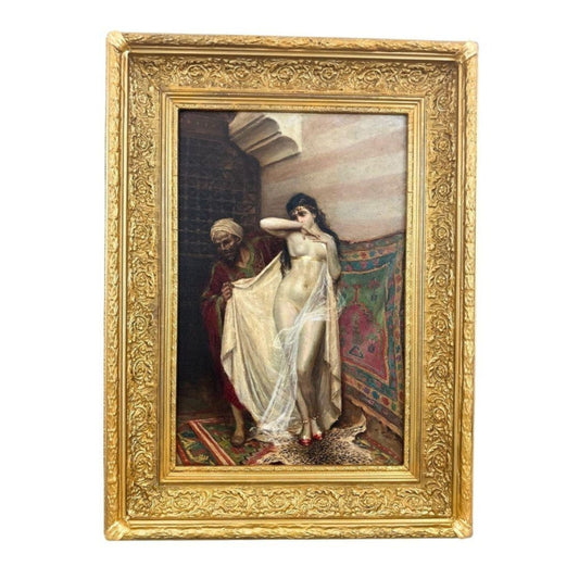 "A Fair Price" by Fabio Fabbi, with antique frame
